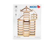 Houten bouwplanken naturel (200 st)