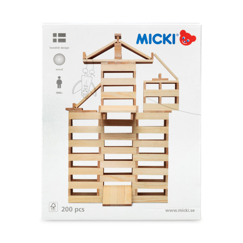 Houten bouwplanken naturel (200 st)