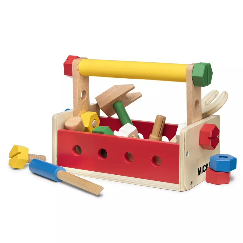 Houten gereedschapskist/constructieset (25-delig) Houten gereedschapskist/constructieset (25-delig)
