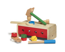 Houten gereedschapskist/constructieset (25-delig) Houten gereedschapskist/constructieset (25-delig)