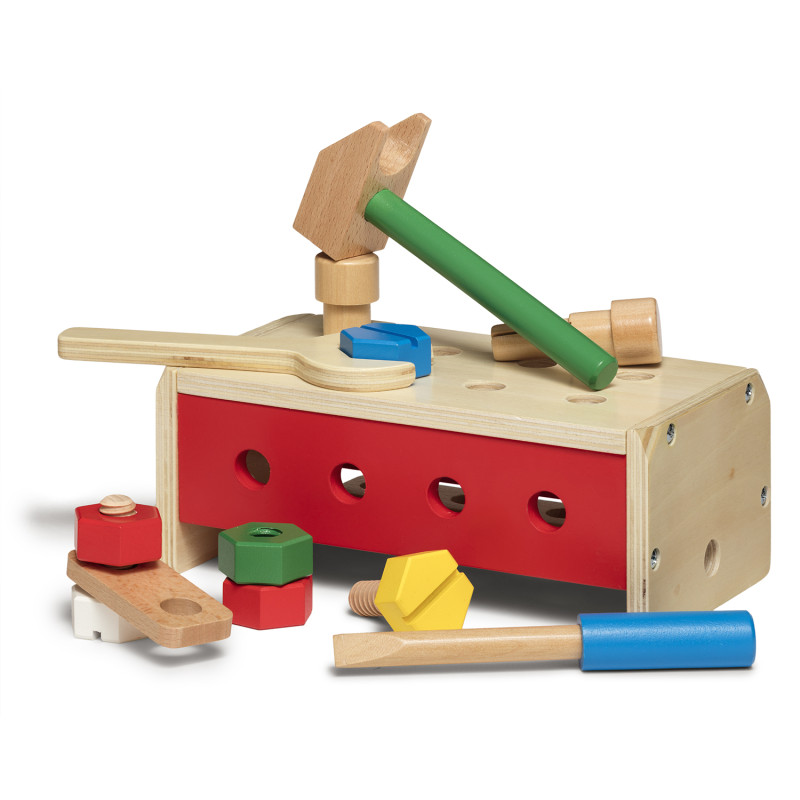 Houten gereedschapskist/constructieset (25-delig) Houten gereedschapskist/constructieset (25-delig)