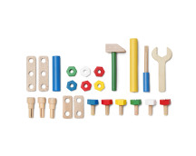 Houten gereedschapskist/constructieset (25-delig) Houten gereedschapskist/constructieset (25-delig)