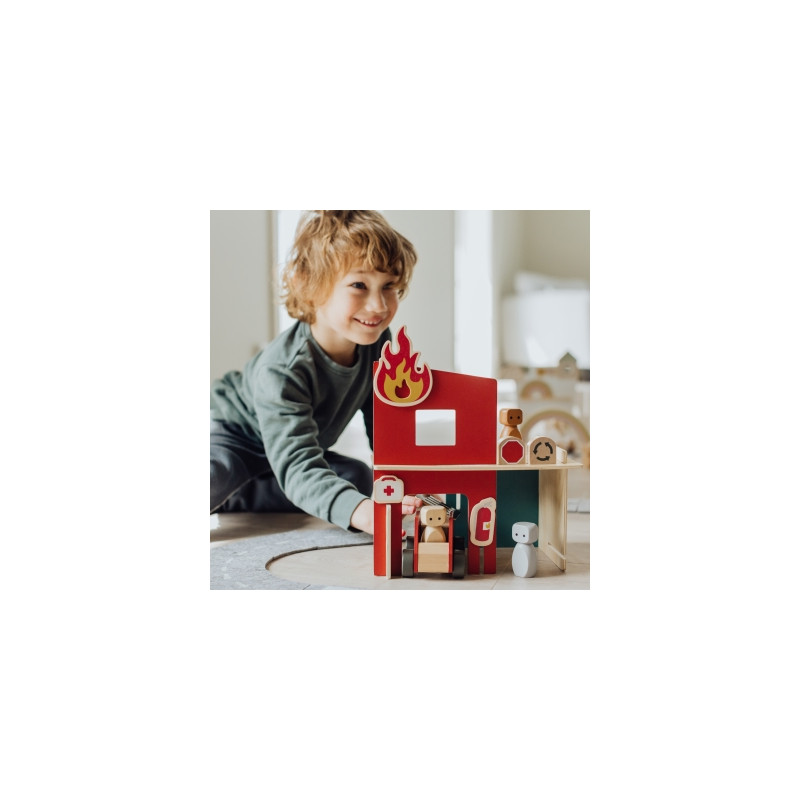 Play World - Houten brandweerset (19-delig) Play World - Houten brandweerset (19-delig)