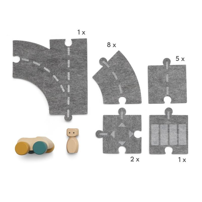 Play World - Vilten straatset (19-delig)