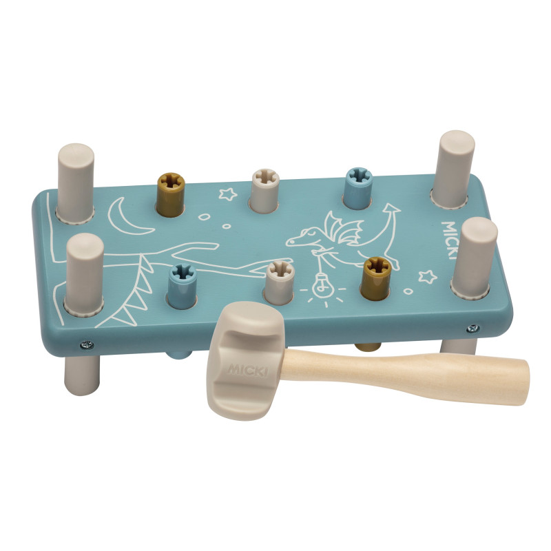 Houten hamerbank (blauw)