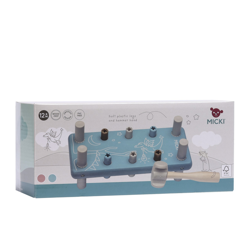 Houten hamerbank (blauw)