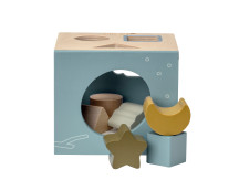Houten vormenstoof (blauw)