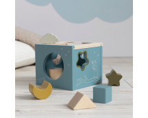 Houten vormenstoof (blauw)