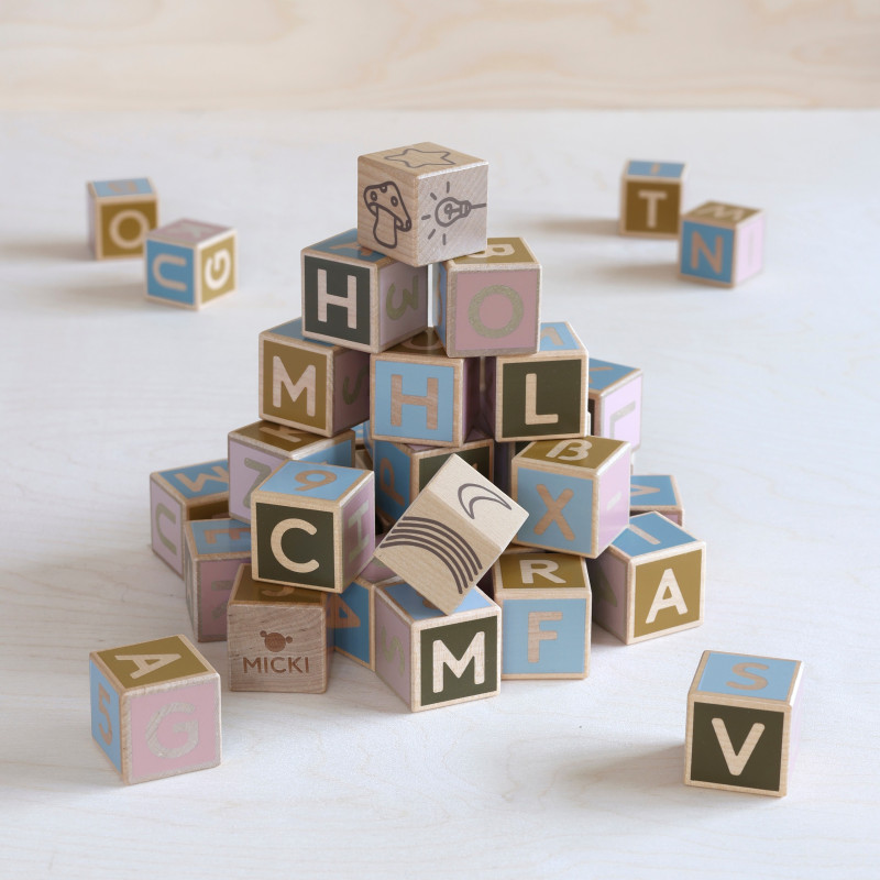 Houten blokken alfabet (36 stuks) Houten blokken alfabet (36 stuks)