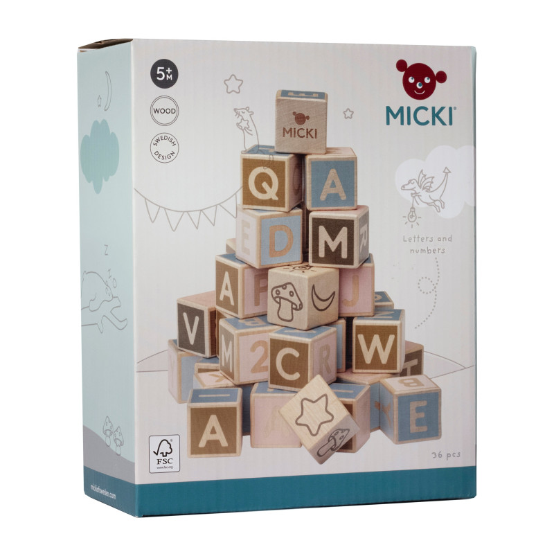 Houten blokken alfabet (36 stuks) Houten blokken alfabet (36 stuks)