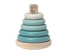 Houten stapelring (blauw)