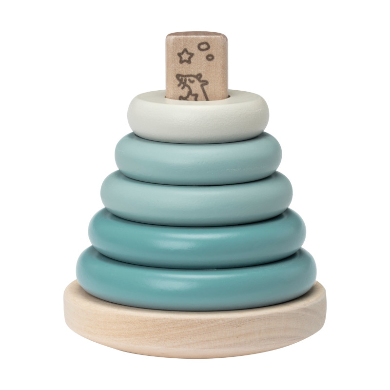 Houten stapelring (blauw) Houten stapelring (blauw)