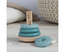 Houten stapelring (blauw) Houten stapelring (blauw)