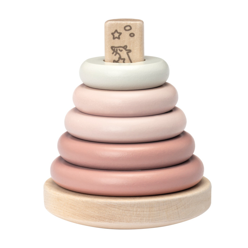 Houten stapelring (roze) Houten stapelring (roze)