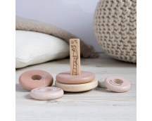 Houten stapelring (roze) Houten stapelring (roze)