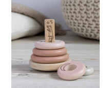 Houten stapelring (roze) Houten stapelring (roze)