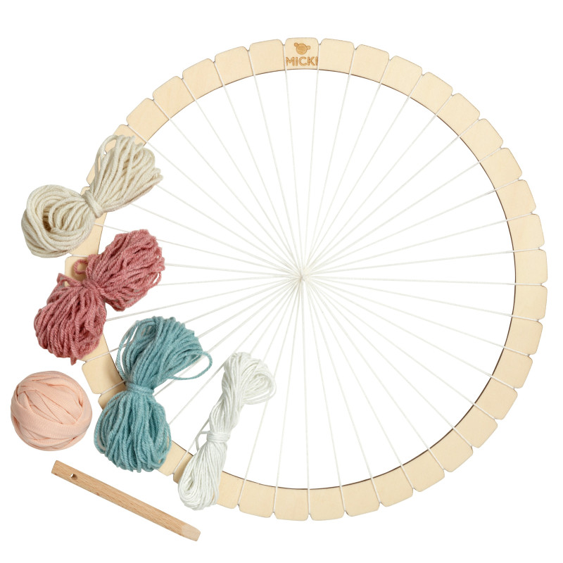 Houten weefraam rond (30cm)