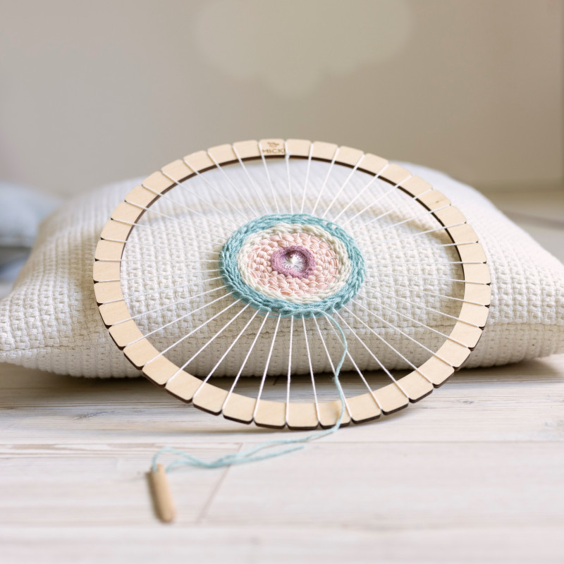 Houten weefraam rond (30cm)