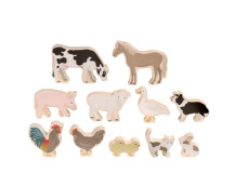 Houten boerderijdieren (11-delig)