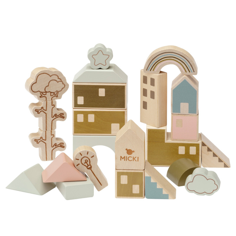 Premium houten themablokken (23 stuks) Premium houten themablokken (23 stuks)