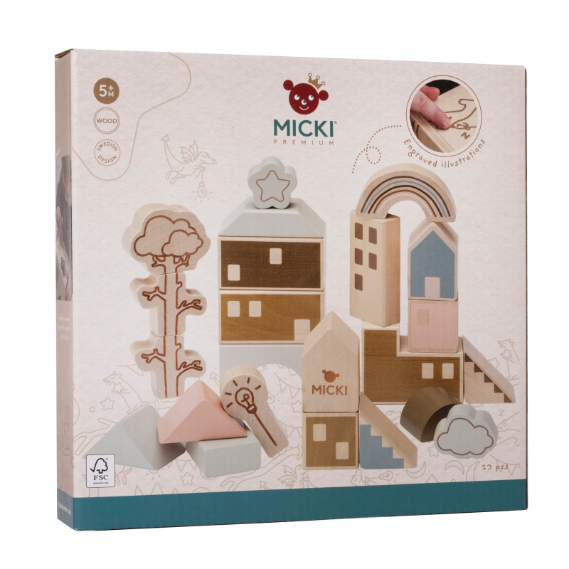 Premium houten themablokken (23 stuks) Premium houten themablokken (23 stuks)
