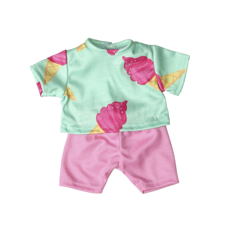 Kledingset short & t-shirt 36-40cm Kledingset short & t-shirt 36-40cm