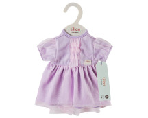 Poppenkleding feestjurk paars (36-40cm)