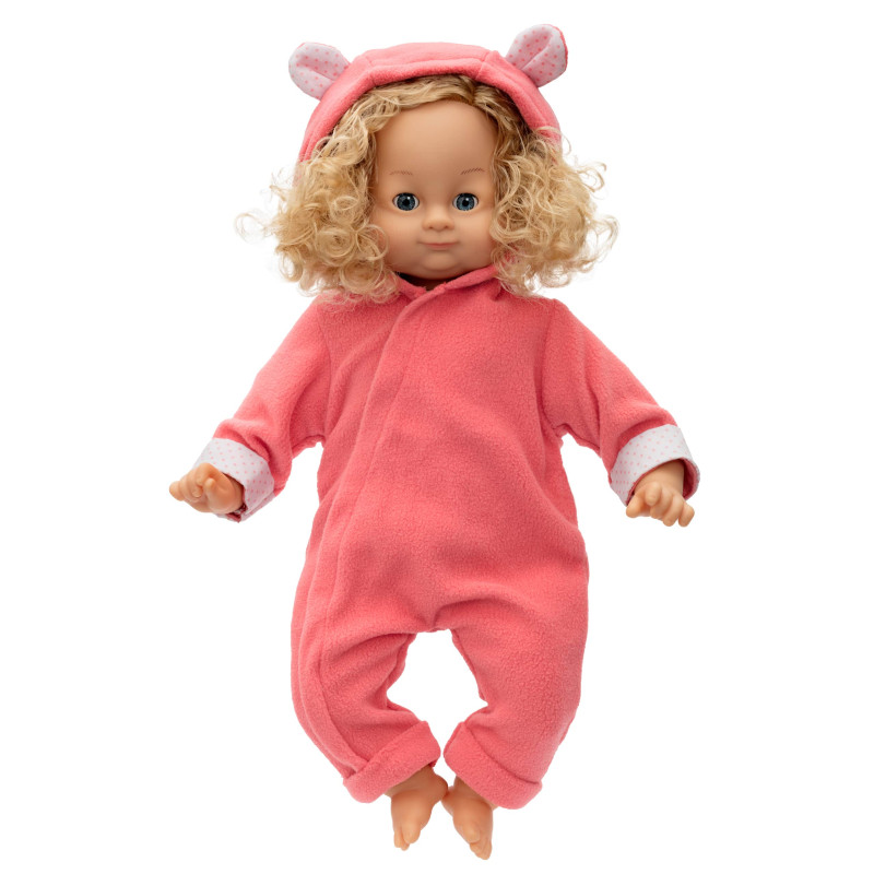 Poppenkleding onesie koraalroze (36-40cm) Poppenkleding onesie koraalroze (36-40cm)
