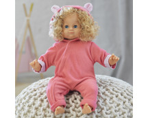 Poppenkleding onesie koraalroze (36-40cm) Poppenkleding onesie koraalroze (36-40cm)