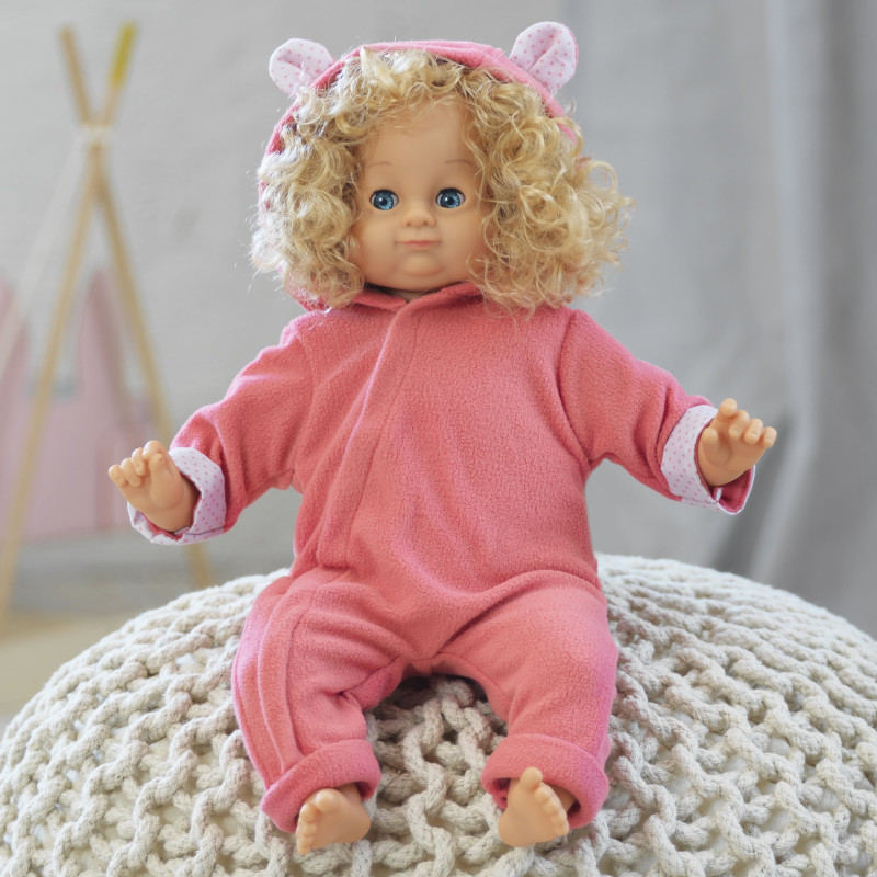Poppenkleding onesie koraalroze (36-40cm) Poppenkleding onesie koraalroze (36-40cm)
