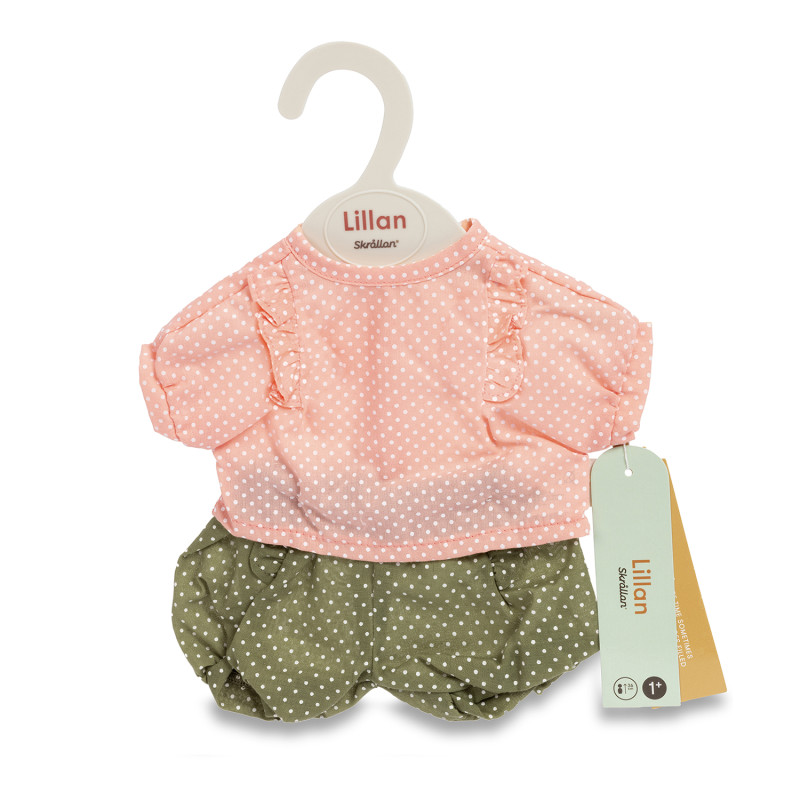 Poppenkleding setje polkadot (36-40cm) Poppenkleding setje polkadot (36-40cm)
