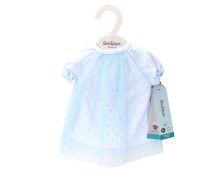 Poppenkleding feestjurk blauw (36-40cm)