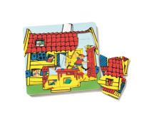 Pippi Langkous houten puzzel 3 lagen
