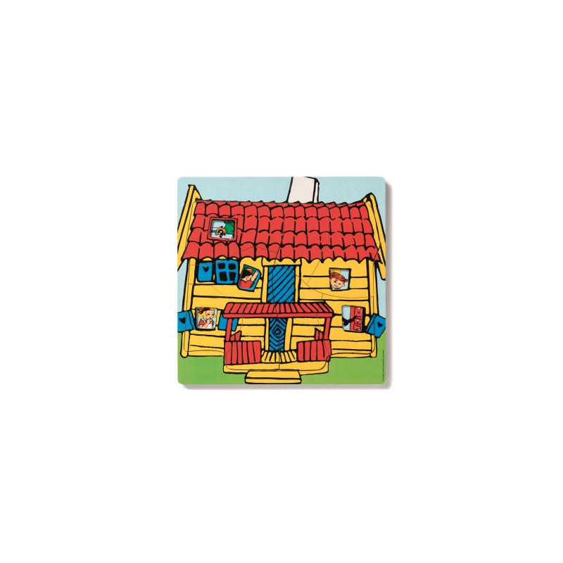 Pippi Langkous houten puzzel 3 lagen Pippi Langkous houten puzzel 3 lagen