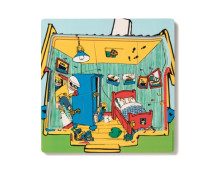 Pippi Langkous houten puzzel 3 lagen Pippi Langkous houten puzzel 3 lagen