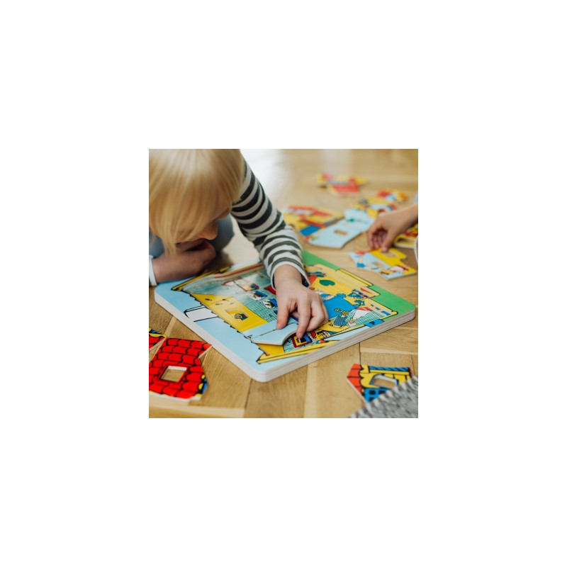 Pippi Langkous houten puzzel 3 lagen Pippi Langkous houten puzzel 3 lagen