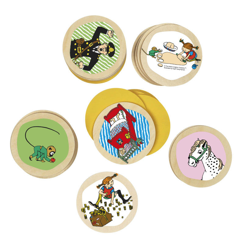 Pippi Langkous - Houten memospel Pippi Langkous - Houten memospel