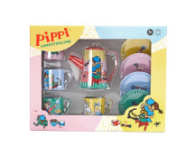 Pippi Langkous - Tinnen theeservies Pippi Langkous - Tinnen theeservies