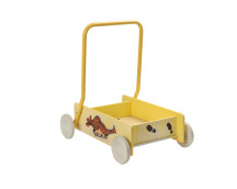 Pippi houten loopwagen geel