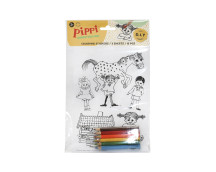 Pippi inkleurbare stickers