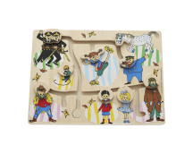 Pippi Langkous - Houten schuifpuzzel