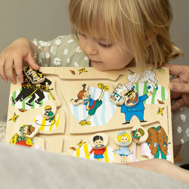 Pippi Langkous - Houten schuifpuzzel