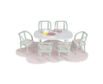 Set - Eettafel met 6 stoelen