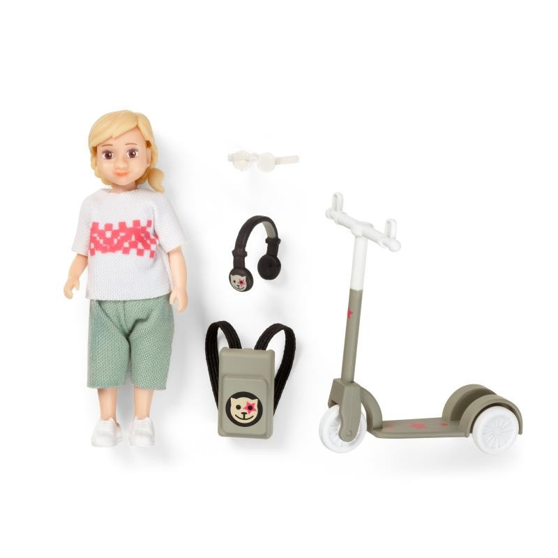 Set - Speelfiguur kind met kickbike Set - Speelfiguur kind met kickbike