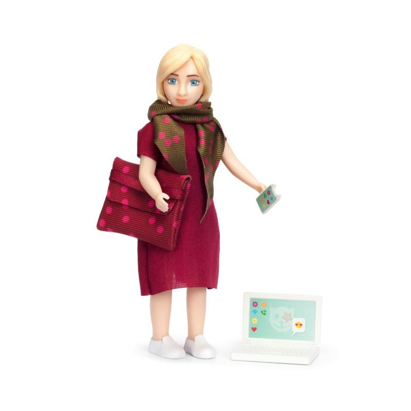 Set - Speelfiguur vrouw met laptop Set - Speelfiguur vrouw met laptop