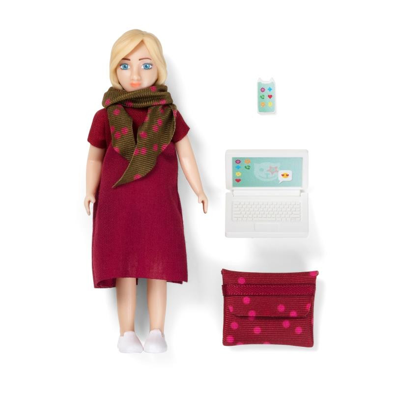 Set - Speelfiguur vrouw met laptop Set - Speelfiguur vrouw met laptop