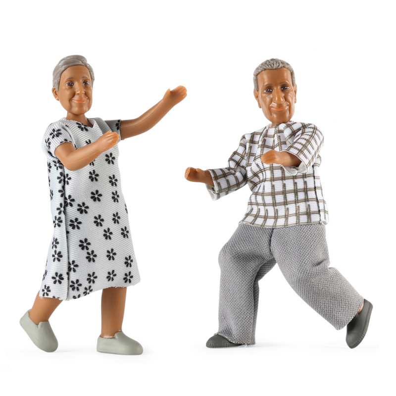 Poppenhuisfiguren opa & oma 'Nikki'