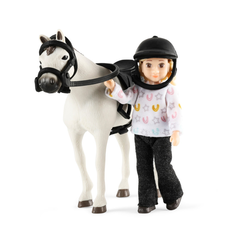 Poppenhuisfiguur met paard