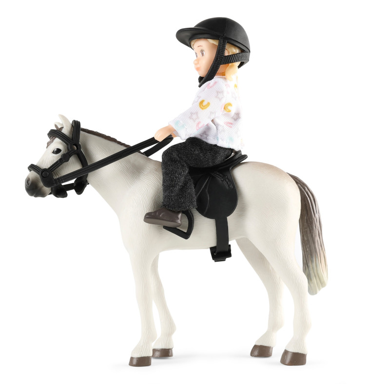 Poppenhuisfiguur met paard