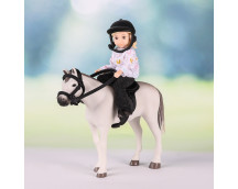 Poppenhuisfiguur met paard